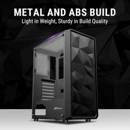 Ant Value Tempered_Glass VM41 Mid-Tower Computer Case/Gaming Cabinet - Black | Support ATX, M-ATX, ITX | Pre-Installed 3 Front & 1 Rear Rainbow Fans image 5