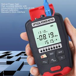 baok Fiber Optic Power Meter, Red Light Source Relative Power Calculation Optical Fiber Tester 850-1650nm Wide Application LED Light for Measurement (ââ‚¬â€˜50 to +26dBm) image 5
