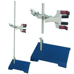 generic SBT Instruments Burette Stand / Retort Stand heavy base and Road with fisher clamp for laboratory set of 2 items image 2