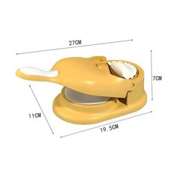 HIRNAYA 2 in 1 Dumpling Maker Machine, Dumpling Skin Maker Machine, Gujiya & Momos Maker Machine, Multifunctional DIY Manual Dumpling Press Mold Set - Random Color image 2