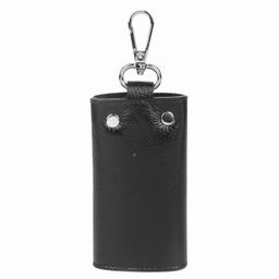 instabuyz Key Wallet With 6 Key Chain Hooks Car Key Holder Key Pouch Leather Wallet, Black image 4