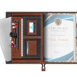 FEDUS Multipurpose Leatherette Professional File Folders for Certificates,Documents Holder,Document Bag,Portfolio,Executive File Legal Size Documents Holder with 20 Leafs for Men and Women,Pack of 1 image 1