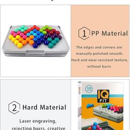 prime deals IQ Puzzle Brain Teaser Game for Kids Portable 3D Logic Puzzle 120 Challenges Educational Travel Game for Brain Development, Problem-Solving for Kids Adults (IQ Puzzle Pyramid Game) image 5