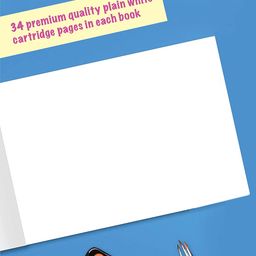 A4 Drawing Books | 34 White Blank Unruled Pages | Approx 29.5 x 21 cm Size | Soft Cover | Plain Sketch Pad for Kids, Students & Artists | Drawing Copy for Sketching, Colouring & Painting | Pack of 3 image 2