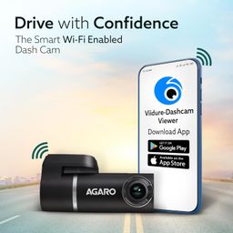 AGARO Alpha Car Dash Camera, Dashboard Recorder, 3MP, 140 Degree Wide Angle, F2.1 Aperture, Full HD, Voice Recorder, 128 GB Micro SD Card Support, Night Vision, G Sensor, Wifi, Loop Recording, DIY Set Up image 2
