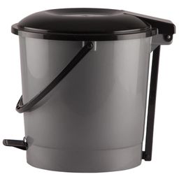 Kuber Industries Multiuses Plastic Pedal Dustbin, Waste Bin, Trash Can With Handle, 7 Litre- Pack of 2 (Grey & Peach)-47KM0757 image 4
