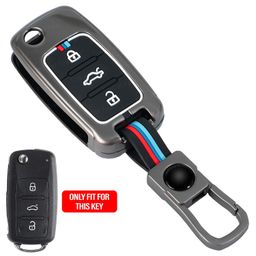 Coll of Fest Metal Silicon Key Cover Compatible With Polo Vento Jetta Ameo Passat And Skoda Rapid Laura Superb Octavia Fabia Yeti 3 Button Flip Key Feature Visible In Low-Light Condition, Multicolor image 2