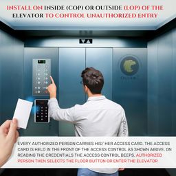 OldArc Standalone Elevator Access Control | Lift Entry Card Reader Keypad on Elevator COP LOP Panel for Building Apartment Hotel Lift Elevator Floor Entrance Control with IC Card + Pin 2000 User | 12V image 3