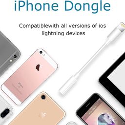 Sounce 3.5 mm Headphone Jack Adapter Connector Supported Music Control and Calling Function Audio Adapter for Phone Xs MAX/XR/X/8/7/Plus/6S/6/SE/5S/5C/Pad/and More (White image 5