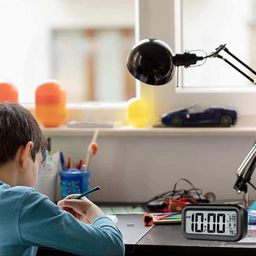 Kadio LCD Digital Alarm, Arespark Digital Clock with Snooze Function, Travel Alarm Clock, Desk Clock, Large Screen, Date Temperature, Night Light for Children, Students, Bedrooms, Office image 2