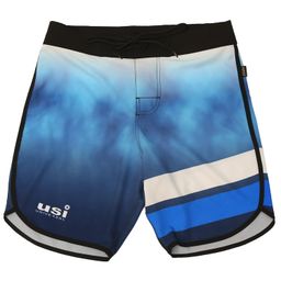 usi universal Shorts for Men, 411PS Sublimated Physique Board Short, Fitness Shorts, Polyester Elastane Construction, Hook & Loop Fly with Drawstring Closure, 1 Back Pocket (Size: M, Color: Blue) image 1
