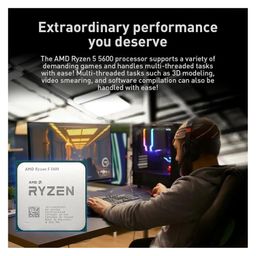 dspdvwow CPU Processor AMD Ryzen 5 5600 R5 5600 3.5 GHz Six-Core Twelve-Thread CPU Processor 7NM 65W L3=32M 100-000000927 Socket AM4 NO Fan image 4