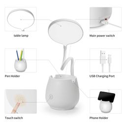 T TOPLINE Table Lamp for Student,LED Study/Table/Desk Lamp with Pen Holder,(Study Lamp) image 3