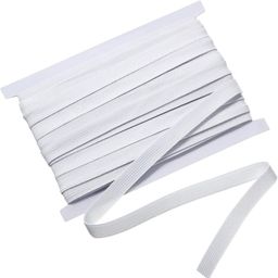 1/2 Inch Elastic for Tailoring, Sewing, Clothes & DIY Masks - Durable & Stretchable Half Inch Elastic Band for Stitching (12mm) White (5 Meter) image 1
