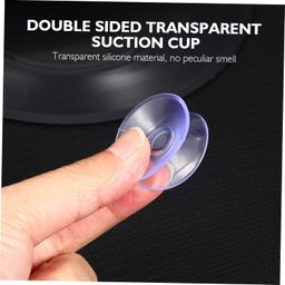 street27 10pcs with Size 30mm Double Sided Suction Cups Slipproof Sucker Pads Transparent Table Spacers for Glass Clear Multi-Purpose Rubber Transparent Anti-Collision Using Without Hooks image 3