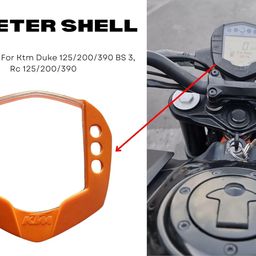 uniware UNIWARE® Speedometer Meter Shell/Upper Case (Orange) and Screen Protector/Scratch Guard (Combo Set) for KTM Duke 125/200/390 BS 3, KTM RC 125/200/390 image 2