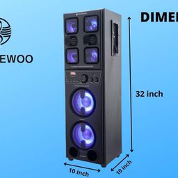 TECHXEWOO Party Blaster TS 511 Powerfull Home Theater Party with 200 Watts, Double 6" Woofers, Bluetooth, Mic Port, Inbuilt Karaoke,WTS, and Wide Connectivity Options Via Aux_in image 3