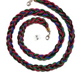 manbhar gems Multi Colour Nylon Dori Eyeglass Spectacle Cord Neck Strap String Chain Ethnic Face Mask Holder Lanyard Anti-Lost Mask Leash Stylish Sunglass, Reading Glass 74 cms Unisex image 2