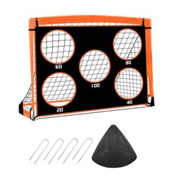 SECRET DESIRE Soccer Goal Practice Combination Goals Soccer Net for Park Garden Playground Orange image 1
