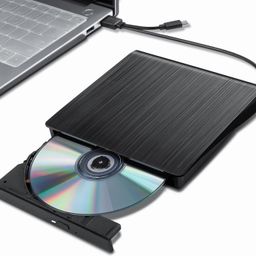 Ruhza External DVD Drive USB 3.0 Type-C CD Burner Portable CD +/-RW Drive DVD Player for ROM Rewriter Burner Compatible with Laptop Desktop PC Windows MakBook Linux Mak OS image 1