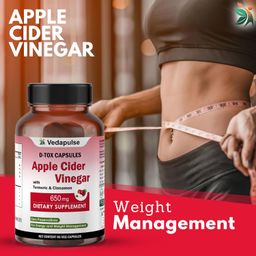 Vedapulse Apple Cider Vinegar with Turmeric & Cinnamon – 90 Vegicaps, No Artificial Additives for Your Daily Health Regimen image 5