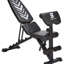 Amazon Brand - Symactive 6 in 1 Multi-Functional Weight Strength Training Foldable Incline Decline Exercise Preacher Bench for Home Gym, Max Weight 350 Kg image 1
