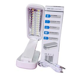 BigVision Rechargeable Table Lamp | Study Lamp | Portable Desk Lamp | 24 High Power Bright LED Lamp for Study with USB Charger | 2 Modes Adjustable Desk Lamp | 4800 MAH High Capacity Battery (White) image 5