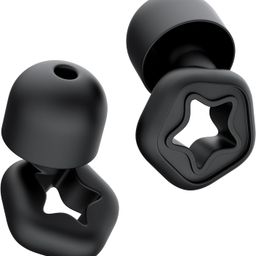 Neouth 3 Pairs 3 Size Ear Plugs for Sleeping Noise Reduction Silicone Soft Reusable Washable Star Earplugs for Sleep with Small Box Sound Blocking Ear Plugs (Black, 3 Size) image 1