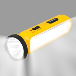 Impex 2 in 1 Rechargeable LED Flashlight with Emergency Lamp | 1600 mAh Battery | Multi Purpose Tourch Light | Lamp and Torch Light | 6 Months Warranty | Lumin A2 image 1