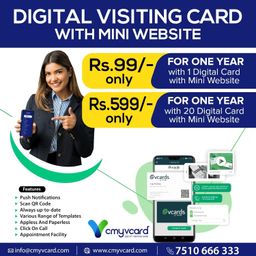 Apple Infotech Digital Visiting Card With Mini Website (For 1 Year with 20 Digital Card) image 1