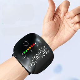 ACCUTRUST Digital Wrist Blood Pressure Monitor with Voice Guidance, LCD Display, Storage Box, 13.5-21.5 cm Adjustable Cuff image 1