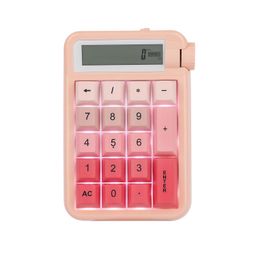 EPOMAKER Cypher 21 Wireless Mechanical Number Pad, 18 Keys Numeric Keypad with Multifunction Knob, Single White Light, NKRO (Pink, Wisteria Linear Switch) image 1