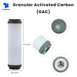 AMPEREUS 10 inch Pre Filter kit with GAC, CTO and PP Spun Compatible for UTS RO, 25 LPH RO image 2