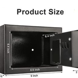 Antarkhoj Electronic Safe Box for Money with Digital Keypad & Keys Secure Locker/Box for Home and Office for Jewellery Money Valuables Safety Boxes Mini Fireproof Safe with Combination Lock image 2