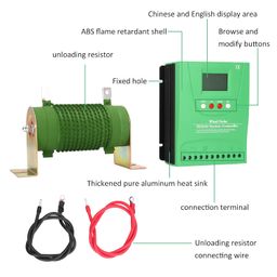 ELBME® 12V/24V Wind Solar Hybrid Charge Controller - MPPT Solar Charger Controller with LCD Display, Booster Function, Dump Load, Overload Protection (GPI1010K) image 5