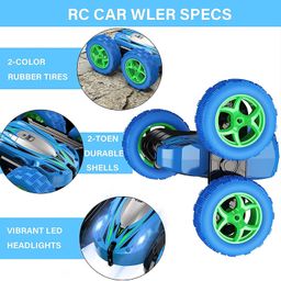 NIJEK STORE Double Sided 360 Degree Rotating Remote Control Stunt Car 4WD Rock Crawler Cars Toy for Kids (Multicolor) image 3