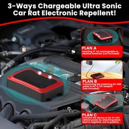 MAK7 Underhood Ultrasonic Rat Repellent for Car | Rodent Repellent for Car Engine | Mouse Protection Device with Flashing Lights | Rat Repellent for Car Engine | Rat Machine | 3 Mode Power Source| image 3