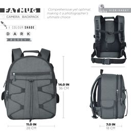 FATMUG Camera Backpack for SLR/DSLR, Lens, Accessories and Tripod Holder with Adjustable Compartments (Multicolor) image 2