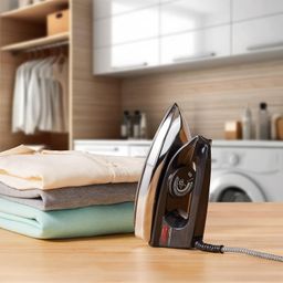 amazon basics 750 Watt Dry Iron with Non-Stick Soleplate|Black image 2
