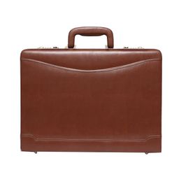 obani Tan Faux Leather Briefcase | Business Travel Document Suitcase | Adjustable Number Lock | Multiple Pockets image 2