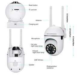 securinnov Full HD 1080p 4MP FHD WiFi Indoor Mini Ptz Security Camera with Color Night Vision, 360° Ptz Rotation, Motion Tracking, Two Way Audio and Multi Users View (Mini Ptz) image 2