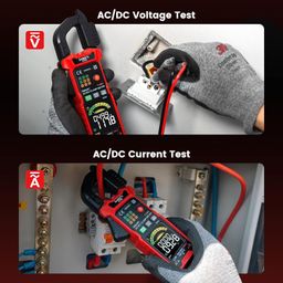 KAIWEETS Digital Clamp Meter T-RMS 6000 Counts, Voltage Tester Auto-ranging, Measures AC/DC Current Voltage Temperature Capacitance Resistance Diodes Continuity Duty-Cycle (not include battery) image 4