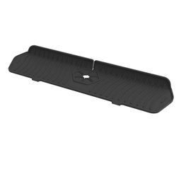 Silicone Faucet Absorbent Mat Wrap Around Design for RV Counter Black image 1