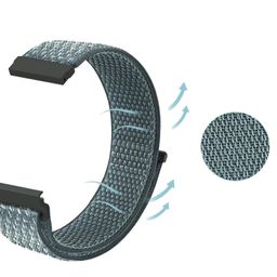 ACM Watch Strap Nylon Soft Loop 20mm compatible with Garmin Forerunner 245 Smartwatch Sports Band Grey image 5