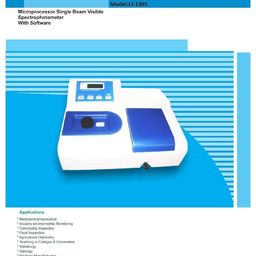 Lab Junction Spectrophotometer (Facility:10 mm to 50 mm Pathlength),Microprocessor Single Beam Visible Spectrophotometer With Software,Model:LJ-1305 image 2