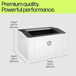 HP Laser 1008a Printer, Single Function, Print, Hi-Speed USB 2.0, Up to 21 ppm, 150-sheet Input Tray, 100-sheet Output Tray, 10,000-page Duty Cycle, 1-Year Warranty, Black and White, 714Z8A image 4