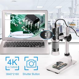 Ninyoon 4K Microscope with Professional Stand + Case for iPhone Android PC, 50-1000X Digital USB Microscope Endoscope HD Camera for All Cellphones iPad Android Tablet Windows Mac Chrome Linux image 2