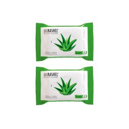 DR.Rashel Aloe Vera Pack of 2 Face Wipes, Enriched with goodness of Glycerin and Aloe Vera Extract | For Multi purpose use | Gives Refreshing and Glowing Skin.(25 pc x 2) image 1