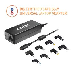 Artis 65Watt Universal Laptop Adapter with 8 Interchangeable Connector pins (Power Cord Included) Compatible with USB Type C/Dell/HP/Lenovo/ASUS/Acer/Samsung/Compaq/IBM/Toshiba image 5