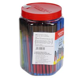 Nataraj GCM 100 Pcs Jar | Comfortable Grip | Non-fading ink | Smooth Writing | Hexagonal shape for better grip | Fun Writing | Use for Student & Office person |Pack of 100 Pens image 3